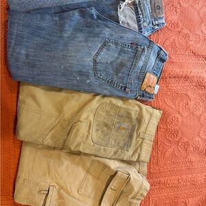 Men’s name brand work pants bundle